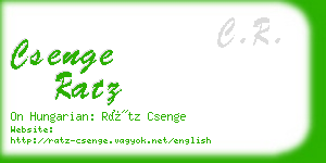 csenge ratz business card